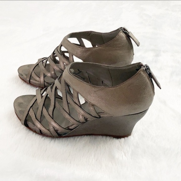 Eileen Fisher Platform Wedge Cage Sandals, size 7 - Picture 3 of 6